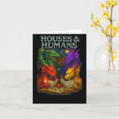 Häuser Und Menschen Lustiger Neuartiger Rpg Gamer  Karte (Gelbe Blume)