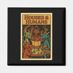 Häuser und Menschen Lustiges Rpg Gamer Nerd Gaming Magnet