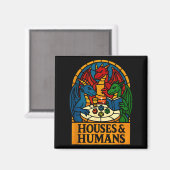 Häuser Und Menschen Lustiges Rpg Nerdy Gamer Männe Magnet (Vorderseite/Rückseite)