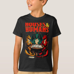 Häuser und Menschen Lustiges Tisch-RPG-Würfelspiel T-Shirt