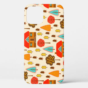 Häuser Wald Vintage Nahtloses Muster Case-Mate iPhone Hülle