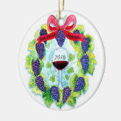 Häuser Weihnachtstrauben-Kranz-kundenspezifische Keramik Ornament (Links)