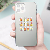 Häuser Whimsical Aufkleber (Telefon)