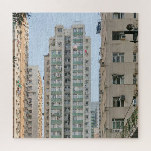 Häuser, Wolkenkratzer, Hongkong, Puzzle, Stadt, Puzzle