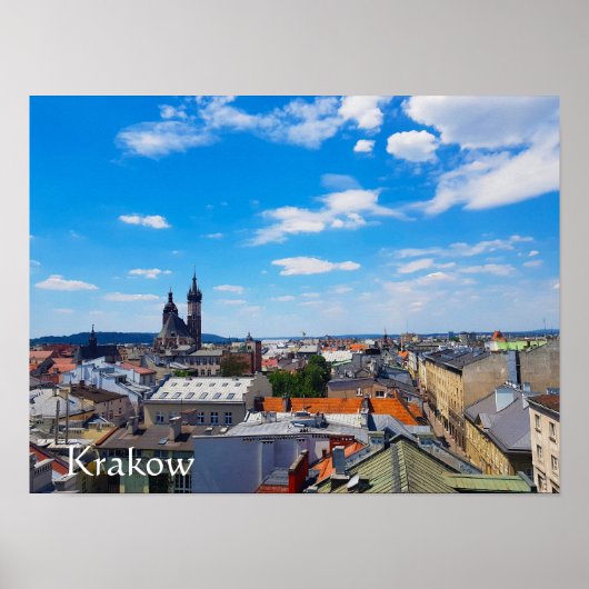 Häuserdächer Krakau Polen Europa Poster (Vorne)