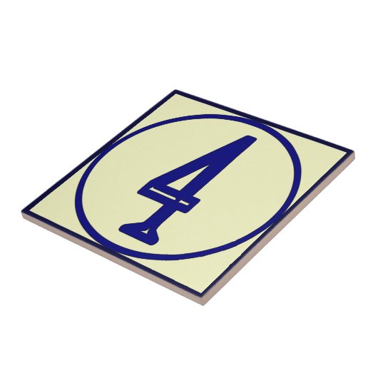 Häusernummern im französischen Stil 4 Fliese (Seite)