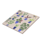 Häuserpflanzen Kakteen Sukkulentes Muster Rosa Fliese (Seite)