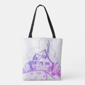Häuserstickerei Tasche (Rückseite)