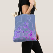 Häuserstickerei Tasche (Von Nahem)