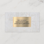 Häusersymbol | Stein | Metallic Visitenkarte (Rückseite)