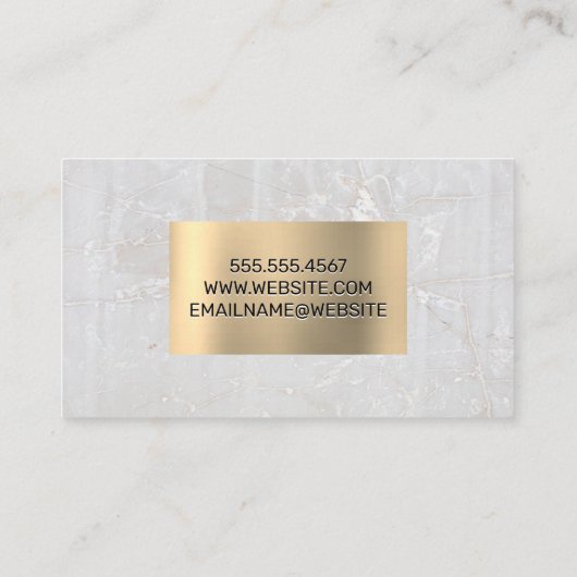 Häusersymbol | Stein | Metallic Visitenkarte (Rückseite)