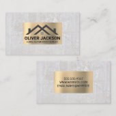 Häusersymbol | Stein | Metallic Visitenkarte (Vorne/Hinten)