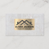 Häusersymbol | Stein | Metallic Visitenkarte (Vorderseite)