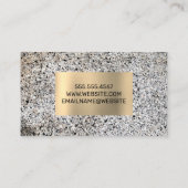 Häusersymbol | Stone Wall Metallrahmen Visitenkarte (Rückseite)