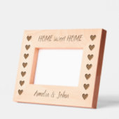 Häuserwärmung Herzmuster Holz Foto Rahmen (Links)