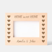 Häuserwärmung Herzmuster Holz Foto Rahmen (Vorderseite)