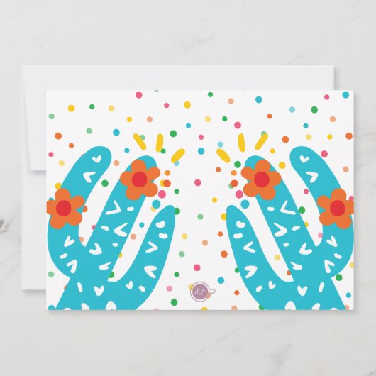 Häuserwärmung Neues Zuhause Ole Ole Fiesta Foto Einladung (Rückseite)