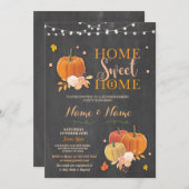 Häuserwärmung Zuhause Sweet Chalk Fall Pumpkin Ein Einladung (Vorne/Hinten)