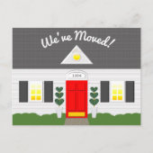 Hausfassade Neue Adresse Postkarte (Vorderseite)