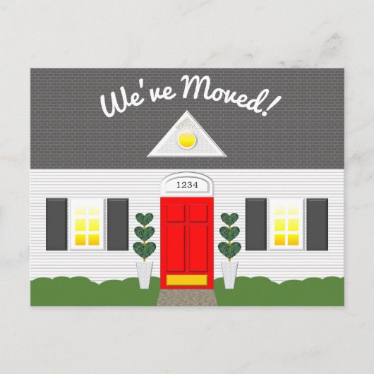 Hausfassade Neue Adresse Postkarte (Vorderseite)