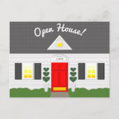 Hausfassade Realtor Open House Postcard Einladungspostkarte (Vorderseite)