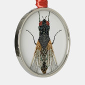 Hausfliege. Silbernes Ornament (Rechts)