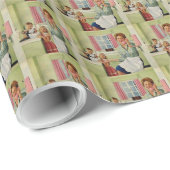 Hausfrau Geschenkpapier (Rolleneckpunkt)