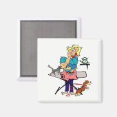 Hausfrau Magnet (Vorderseite/Rückseite)