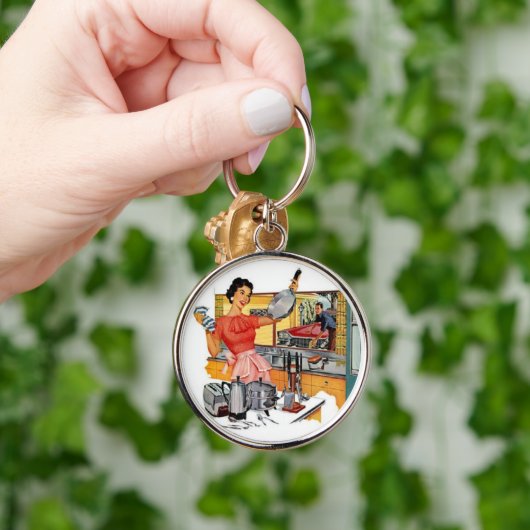 Hausfrau Schlüsselanhänger (Hand)