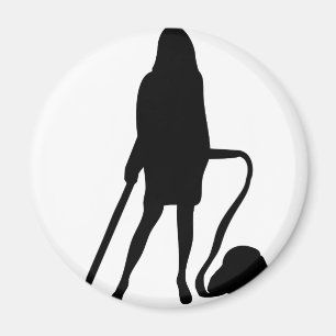 Hausfrau - Staubsauger - Reinigung Magnet