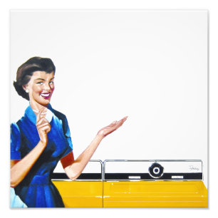 Hausfrau und New Washer Fotodruck