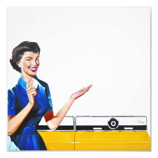 Hausfrau und New Washer Fotodruck (Vorne)