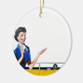 Hausfrau und New Washer Keramik Ornament (Links)