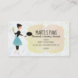 Hausfraubratpfannen-Kochs-Catering-Geschäftskarte Visitenkarte