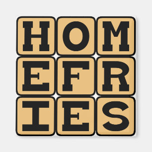 Hausfritten, Kartoffel-Frühstücksmahlzeit Magnet