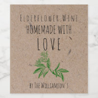 Hausgemacht mit Liebe Elderflower Wine Kraft Paper