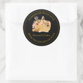 Hausgemacht mit Liebe Frische Cookies Label | Schw Runder Aufkleber (Tasche)