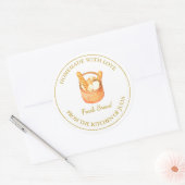 hausgemacht mit Liebe Frisches Brot | weiß Runder Aufkleber (Umschlag)