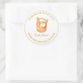 hausgemacht mit Liebe Frisches Brot | weiß Runder Aufkleber (Tasche)