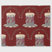 hausgemacht mit Liebe-Kerze Geschenkpapier (Flach)