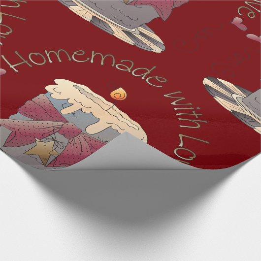 hausgemacht mit Liebe-Kerze Geschenkpapier