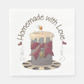 hausgemacht mit Liebe-Kerze Serviette (Vorderseite)