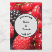 Hausgemacht mit Liebe Obst Foto kleine Flasche Weinetikett (Einzelnes Label)