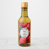 Hausgemacht mit Liebe Obst Foto kleine Flasche Weinetikett (Vorderseite)