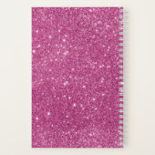 Hausgemacht mit Liebe Rosa Glitzer Rezept Notizblock (Rückseite)