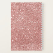Hausgemacht mit Liebe rot Rosa Glitzer Rezept Notizblock (Rückseite)