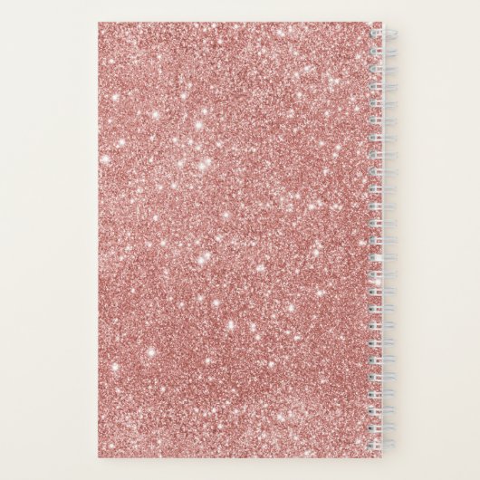 Hausgemacht mit Liebe rot Rosa Glitzer Rezept Notizblock (Rückseite)