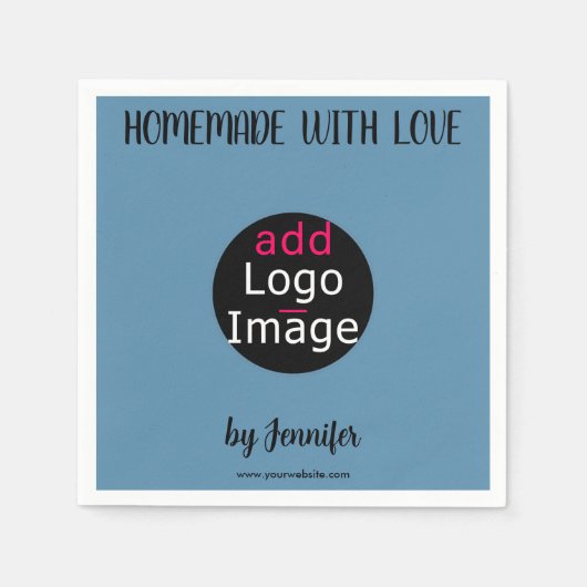 Hausgemacht mit Liebe stilvoll und kundenorientier Serviette (Vorderseite)
