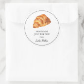 Hausgemacht nur für Sie Croissant-Label Runder Aufkleber (Tasche)
