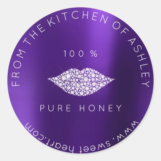 Hausgemachte 100 % Honig aus Küchenplatten Metall Runder Aufkleber (Vorderseite)